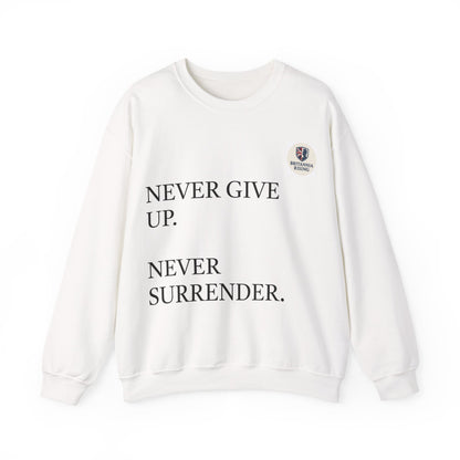 Never Give Up Britannia Rising Crewneck jumper