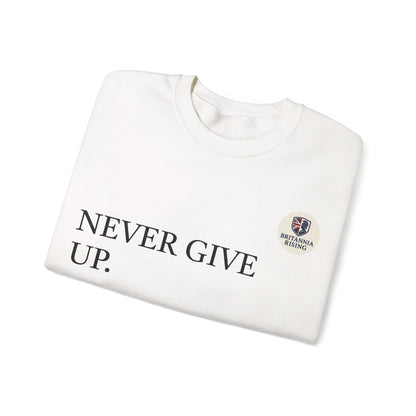 Never Give Up Britannia Rising Crewneck jumper